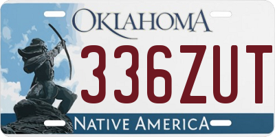 OK license plate 336ZUT