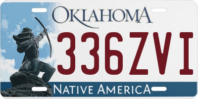 OK license plate 336ZVI