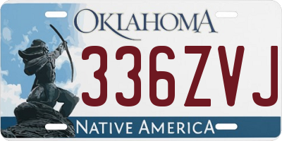 OK license plate 336ZVJ