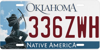 OK license plate 336ZWH