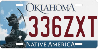 OK license plate 336ZXT