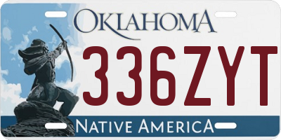 OK license plate 336ZYT