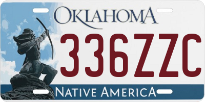 OK license plate 336ZZC
