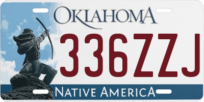 OK license plate 336ZZJ