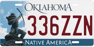 OK license plate 336ZZN