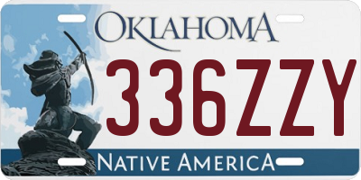OK license plate 336ZZY