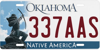 OK license plate 337AAS