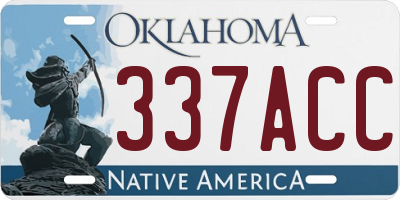 OK license plate 337ACC