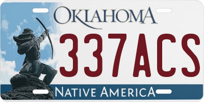 OK license plate 337ACS