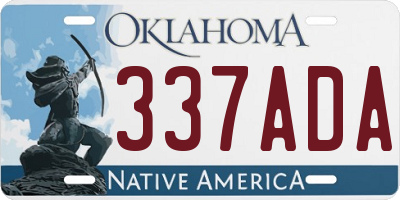 OK license plate 337ADA