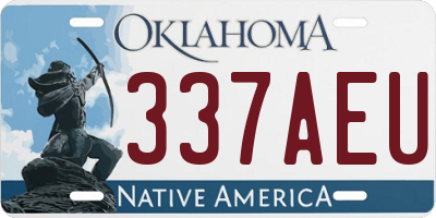 OK license plate 337AEU