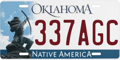 OK license plate 337AGC
