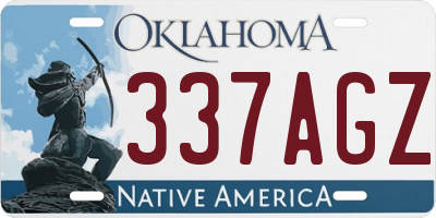 OK license plate 337AGZ