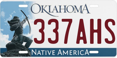 OK license plate 337AHS