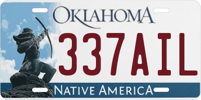 OK license plate 337AIL