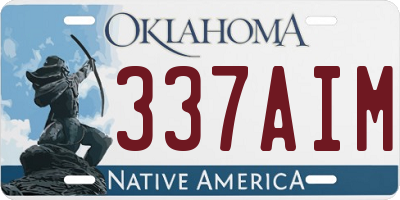 OK license plate 337AIM