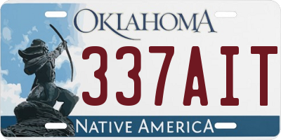 OK license plate 337AIT