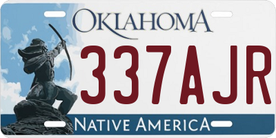 OK license plate 337AJR