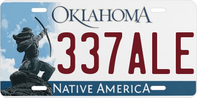 OK license plate 337ALE