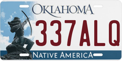 OK license plate 337ALQ