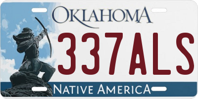 OK license plate 337ALS