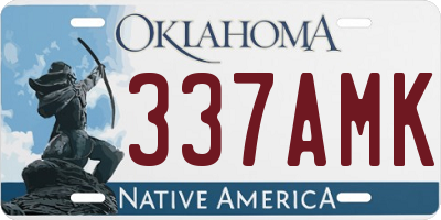 OK license plate 337AMK