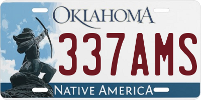 OK license plate 337AMS
