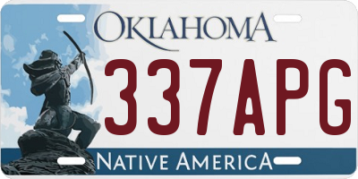 OK license plate 337APG