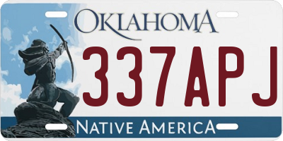 OK license plate 337APJ