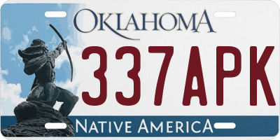 OK license plate 337APK