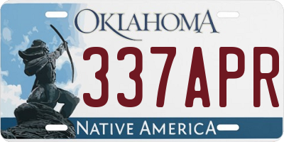 OK license plate 337APR