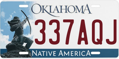 OK license plate 337AQJ
