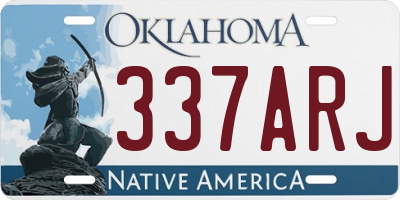 OK license plate 337ARJ
