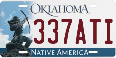 OK license plate 337ATI