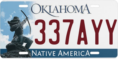 OK license plate 337AYY
