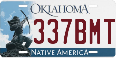 OK license plate 337BMT