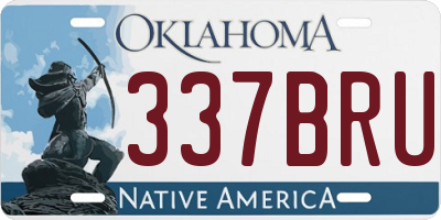 OK license plate 337BRU
