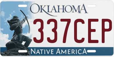 OK license plate 337CEP