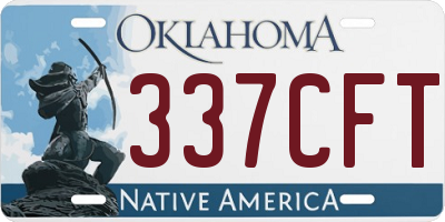 OK license plate 337CFT