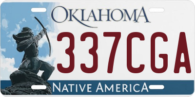 OK license plate 337CGA
