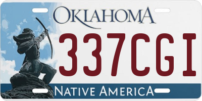 OK license plate 337CGI