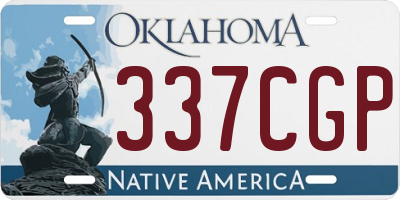 OK license plate 337CGP