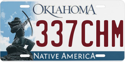 OK license plate 337CHM