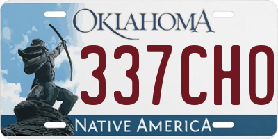 OK license plate 337CHO
