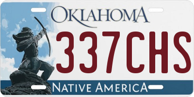 OK license plate 337CHS