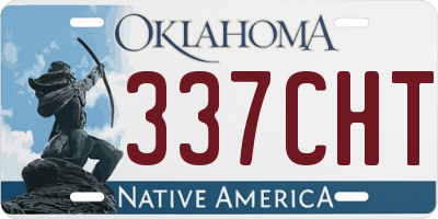 OK license plate 337CHT