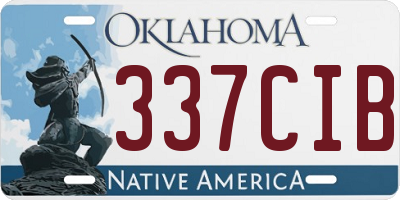 OK license plate 337CIB