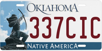 OK license plate 337CIC