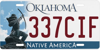 OK license plate 337CIF