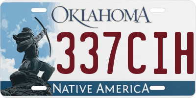OK license plate 337CIH